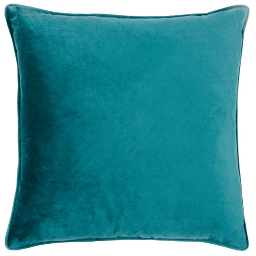 Abstract Blue Cushions - Bloomsbury Velvet Cushion Cover Teal Paoletti