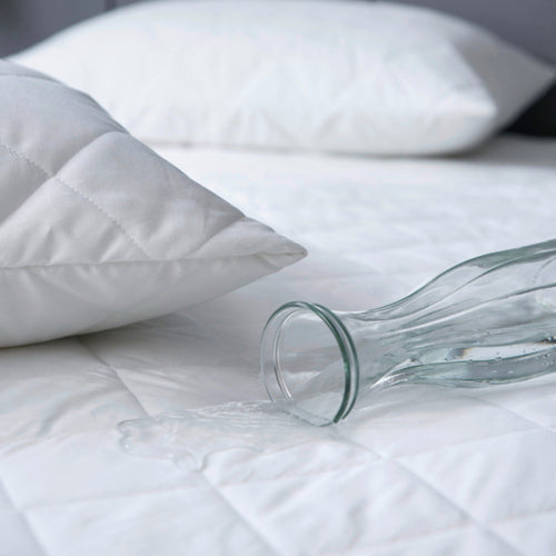  White Bedding - Antibacterial  Mattress Protector White miah.