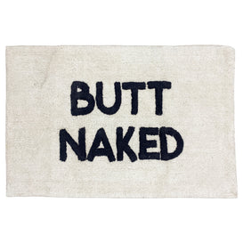 furn. Butt Naked Bath Mat in Ivory/Charcoal