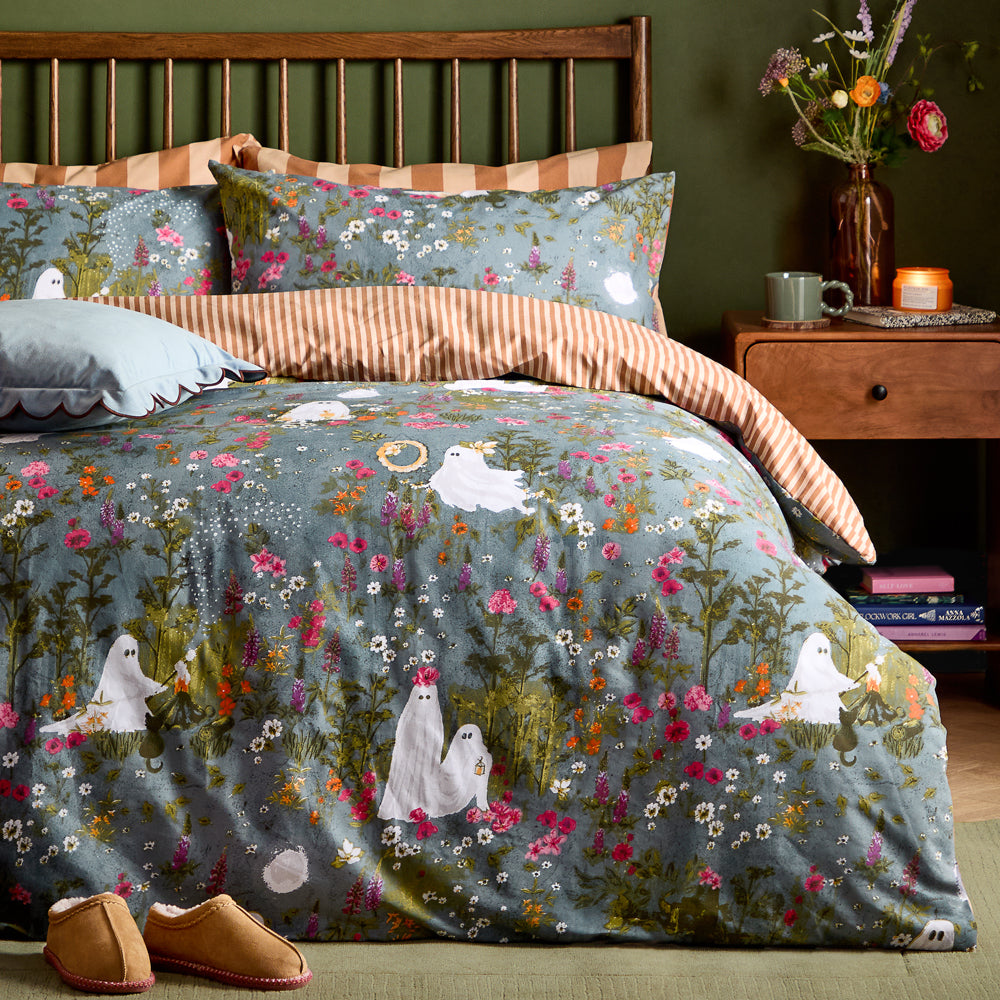 Bootanical Forest Reversible Halloween Duvet Cover Set Multicolour