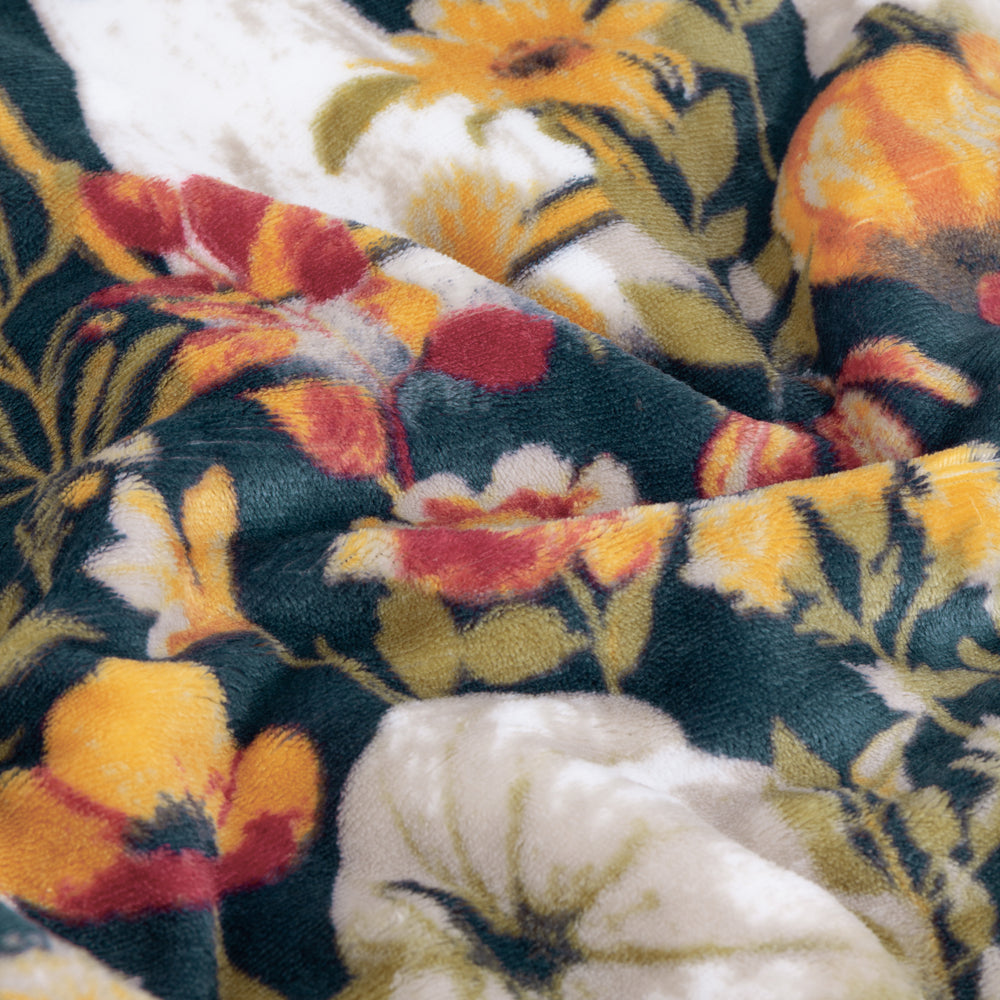 Bootanical Sherpa Fleece Throw Multicolour
