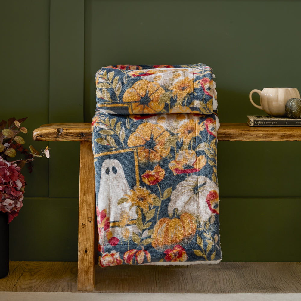 Floral Multi Throws  - Bootanical Sherpa Fleece Throw Multicolour Furn