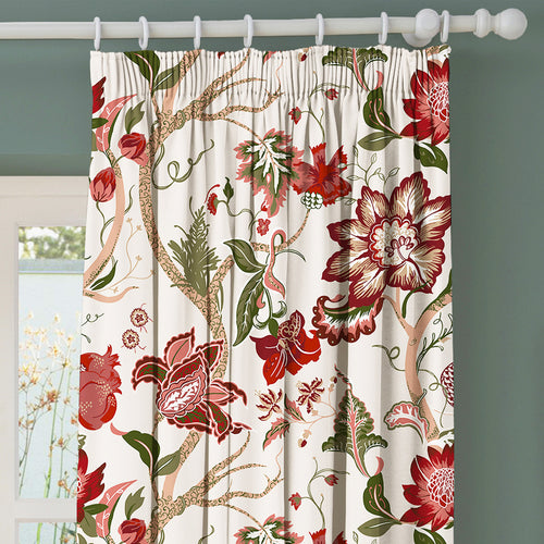 Floral Cream M2M - Botanist Cream Floral Made to Measure Curtains Paoletti