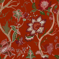 Paoletti Botanist Russet Floral Fabric Sample in Default