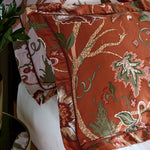 Paoletti Botanist 200TC 100% Cotton Sateen Duvet Cover Set in Russet