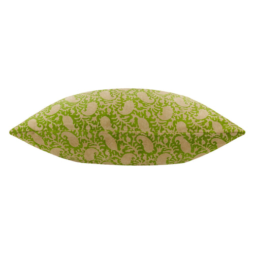 Global Green Cushions - Boteh Printed Velvet Cushion Cover Verdie/Natural Paoletti - Seventy Three