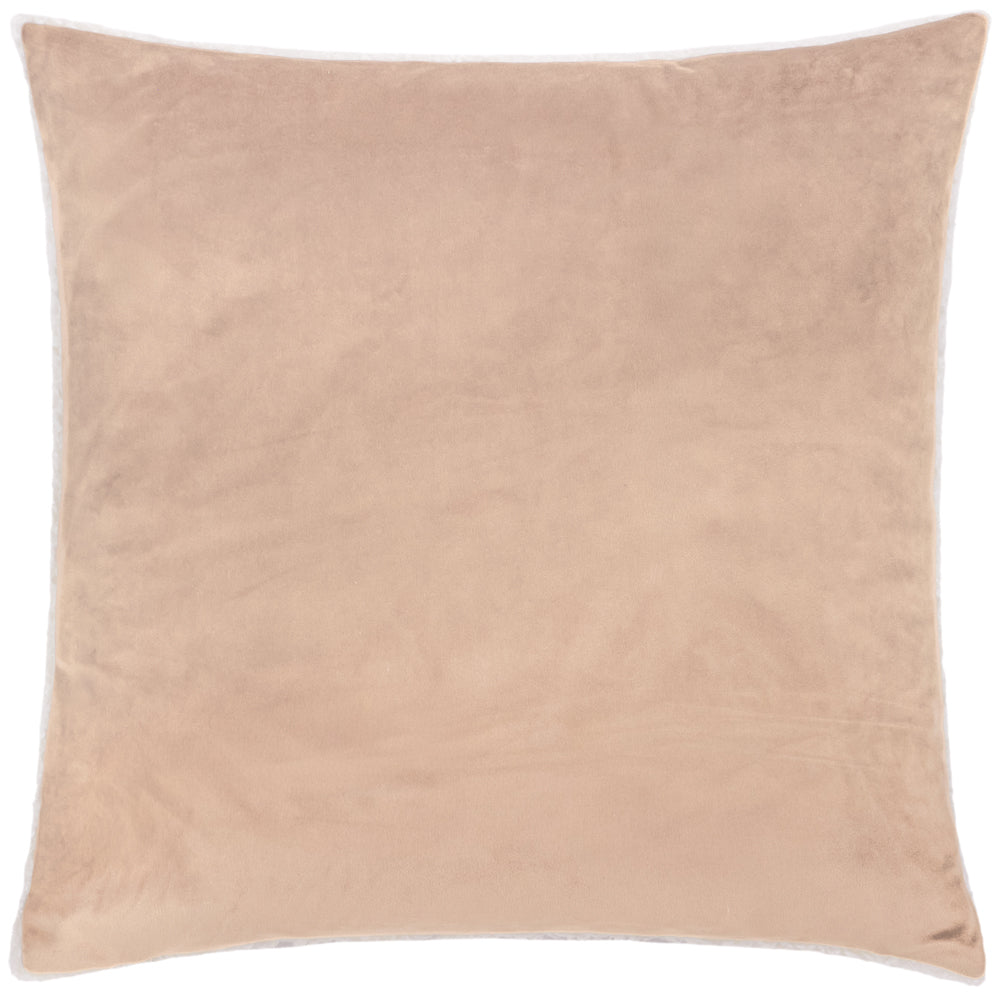 Boucle Hare Embroidered Cushion Natural