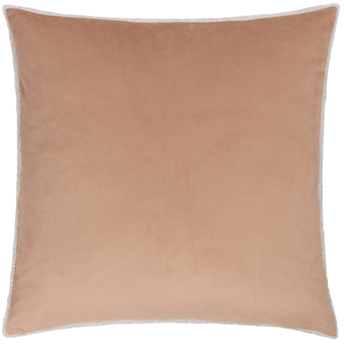 Boucle Highland Cow Embroidered Cushion Natural