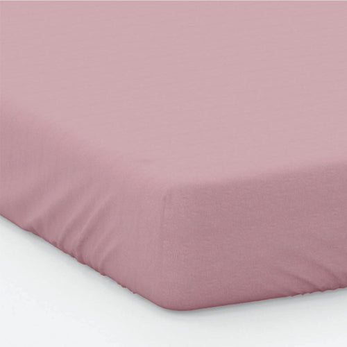  Pink Bedding - 200 Thread Count Cotton Percale Fitted Bed Sheet Blush miah.