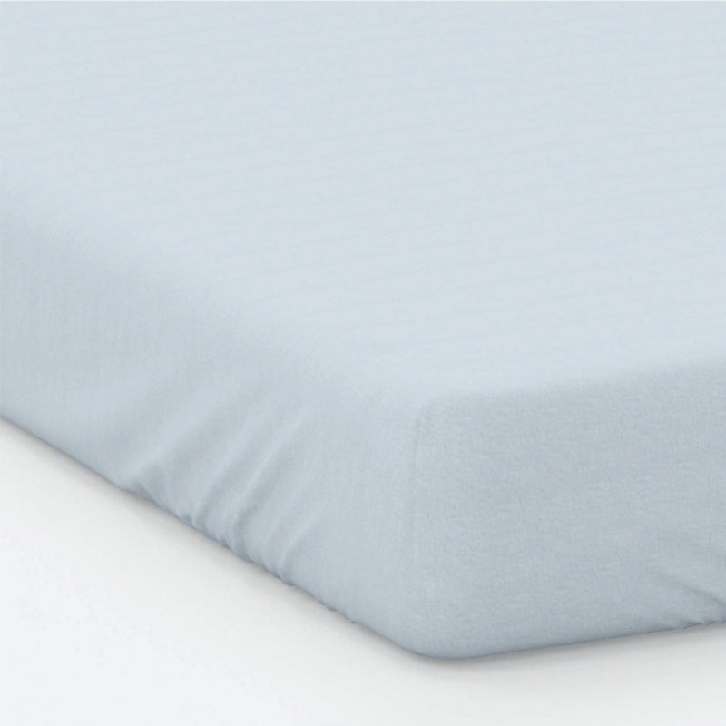  Blue Bedding - 200 Thread Count Cotton Percale Fitted Bed Sheet Duck Egg miah.