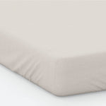 miah. 200 Thread Count Cotton Percale Fitted Bed Sheet in Ivory