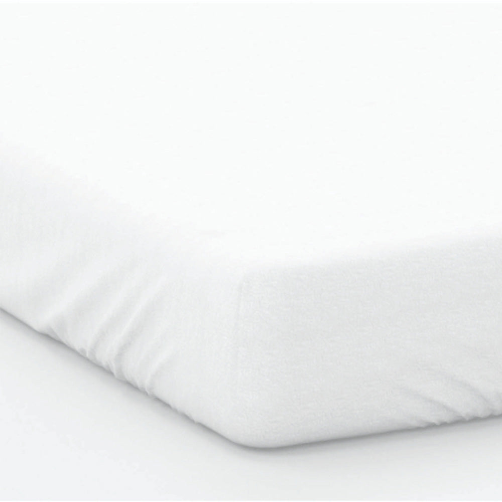 White Bedding - 200 Thread Count Cotton Percale Fitted Bed Sheet White miah.