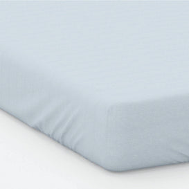 miah. 200 Thread Count Cotton Percale Fitted Bed Sheet in Duck Egg