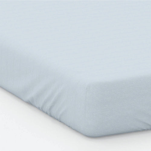 miah. 200 Thread Count Cotton Percale Fitted Bed Sheet in Duck Egg
