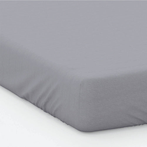  Grey Bedding - 200 Thread Count Cotton Percale Fitted Bed Sheet Grey miah.