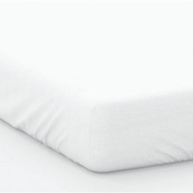 miah. 200 Thread Count Cotton Percale Fitted Bed Sheet in White