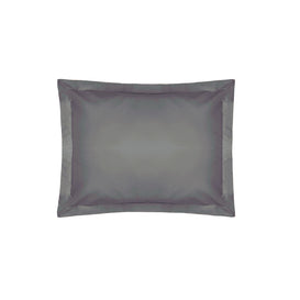 miah. 200 Thread Count Cotton Percale Oxford Pillowcase in Grey