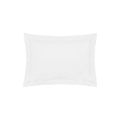 miah. 200 Thread Count Cotton Percale Oxford Pillowcase in White