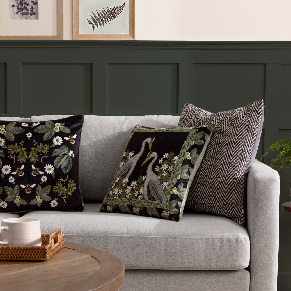 Braywick Clarence Mirror Printed Velvet Cushion Mirror