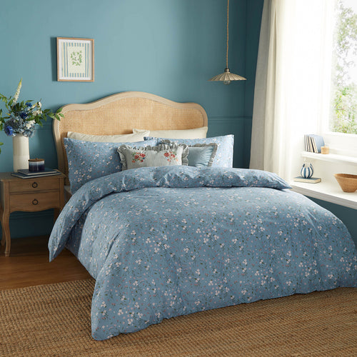 Floral Blue Bedding - Bronte Printed Floral Duvet Cover Set Bluebell Wylder Nature