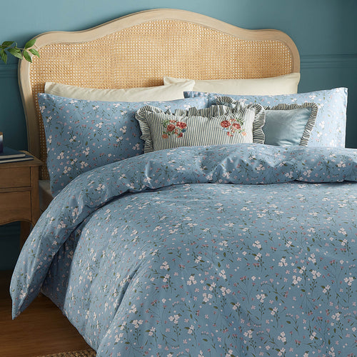 Floral Blue Bedding - Bronte Printed Floral Duvet Cover Set Bluebell Wylder Nature