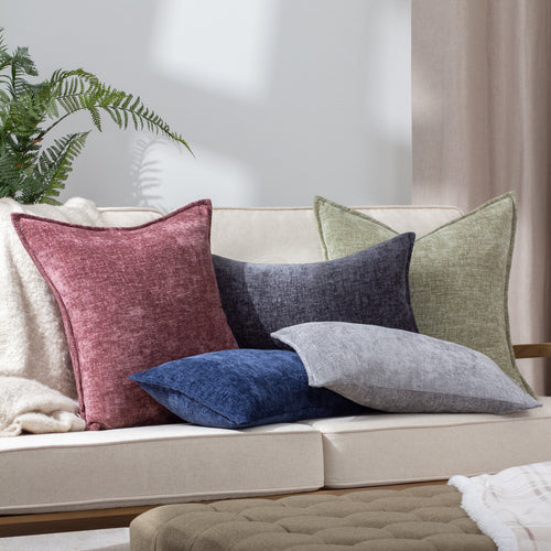 Plain Grey Cushions - Buxton Rectangular Cushion Cover Charcoal Evans Lichfield