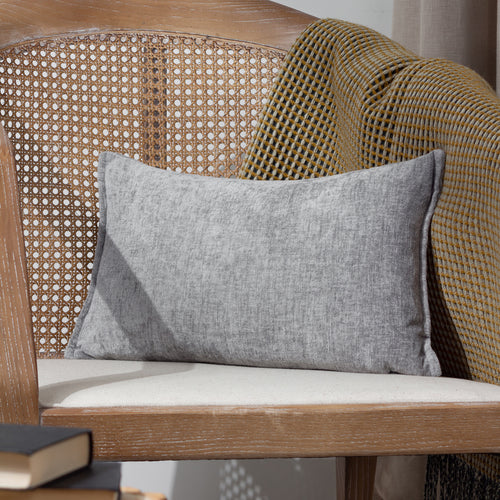 Plain Grey Cushions - Buxton Rectangular Cushion Cover Grey Evans Lichfield