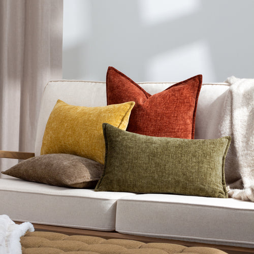 Plain Green Cushions - Buxton Rectangular Cushion Cover Sage Evans Lichfield
