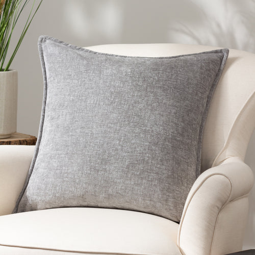 Plain Grey Cushions - Buxton  Cushion Cover Grey Evans Lichfield