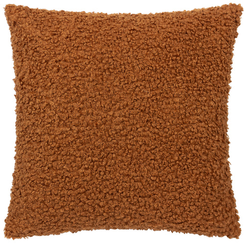Plain Orange Cushions - Cabu Textured Boucle  Cushion Cover Ginger Yard
