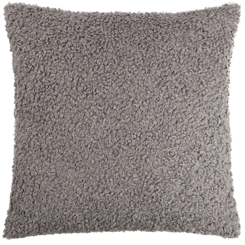 Plain Grey Cushions - Cabu Textured Boucle  Cushion Cover Storm Grey Yard