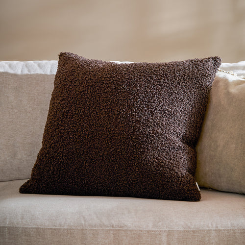 Cabu Chunky Boucle Cushion Chocolate