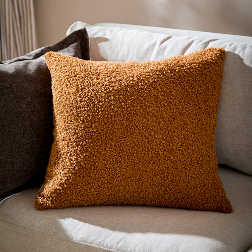 Plain Orange Cushions - Cabu Chunky Boucle Cushion Cover Ginger Yard