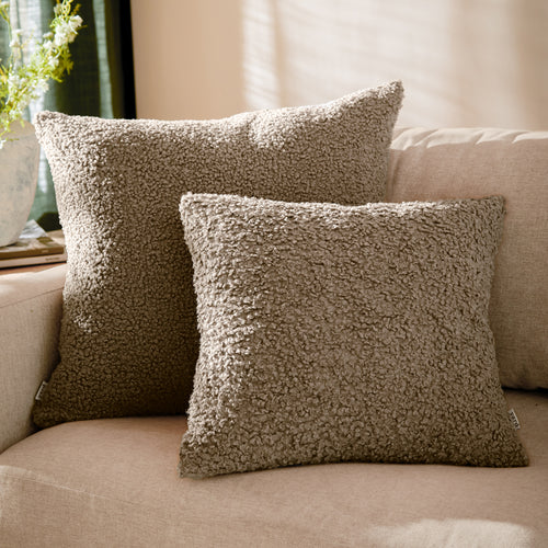 Cabu Chunky Boucle Cushion Taupe