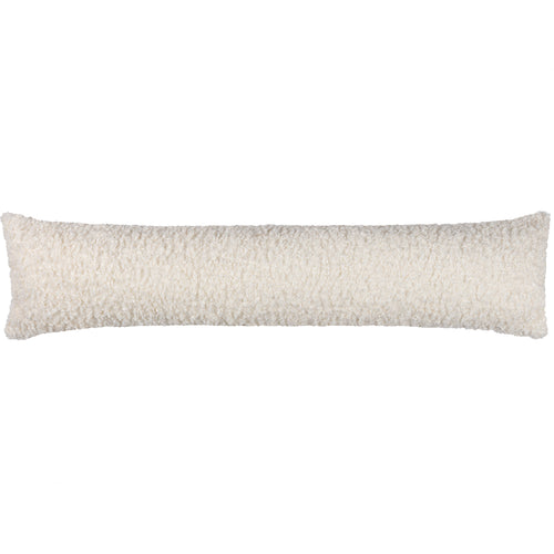Plain Cream Cushions - Cabu Textured Boucle Draught Excluder Ecru Yard