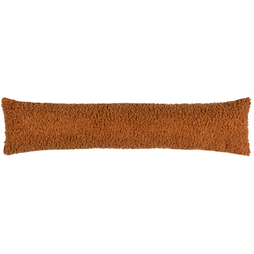 Plain Orange Cushions - Cabu Textured Boucle Draught Excluder Ginger Yard