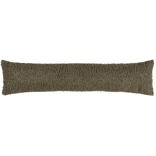 Plain Brown Cushions - Cabu Textured Boucle Draught Excluder Khaki Yard