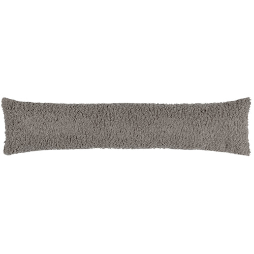 Plain Grey Cushions - Cabu Textured Boucle Draught Excluder Storm Grey Yard