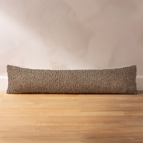 Plain Brown Cushions - Cabu Textured Boucle Draught Excluder Taupe Yard