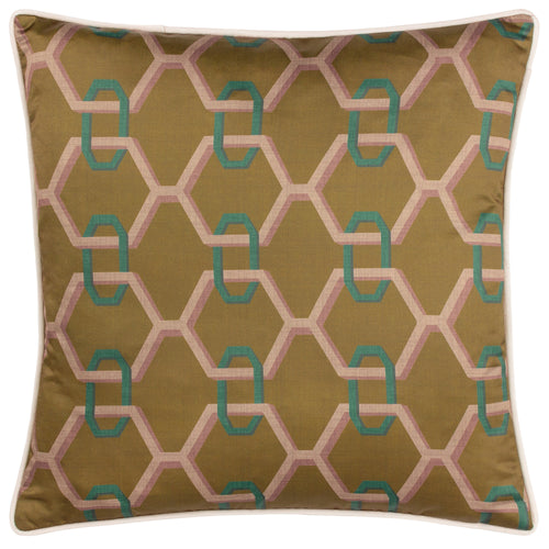 Geometric Brown Cushions - Carnaby Chain  Cushion Cover Bronze Paoletti