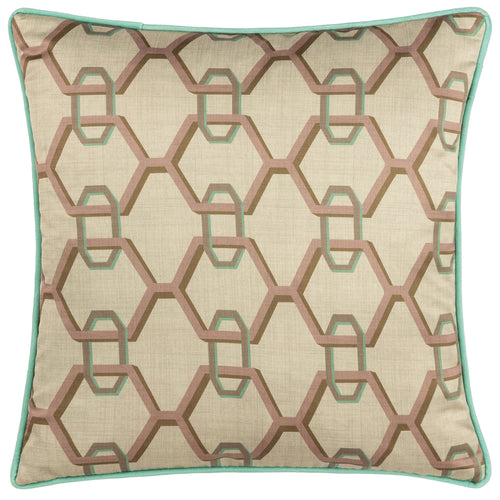 Geometric Beige Cushions - Carnaby Chain  Cushion Cover Ivory Paoletti