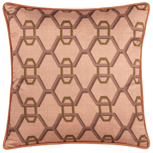 Geometric Pink Cushions - Carnaby Chain  Cushion Cover Pink Paoletti