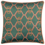 Paoletti Carnaby Chain Cushion Cover in Teal