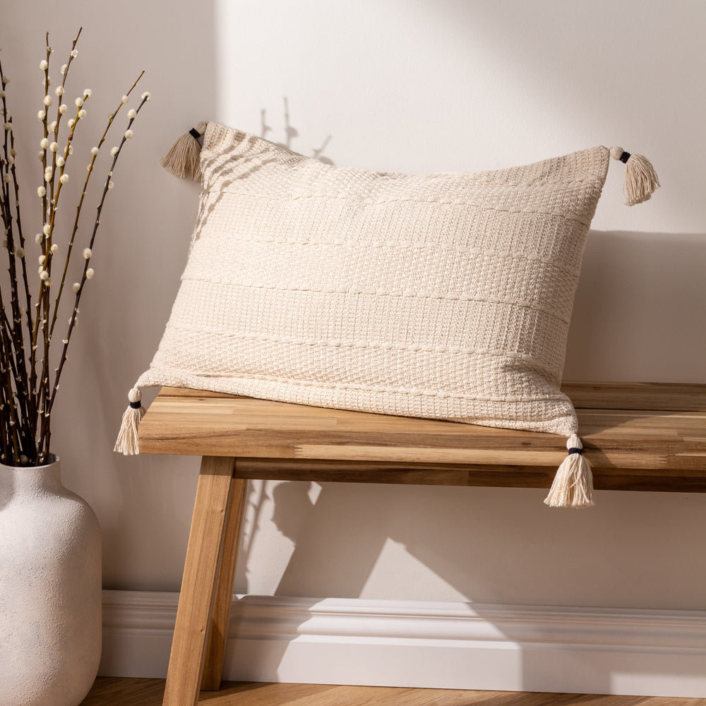 White best sale boho cushions