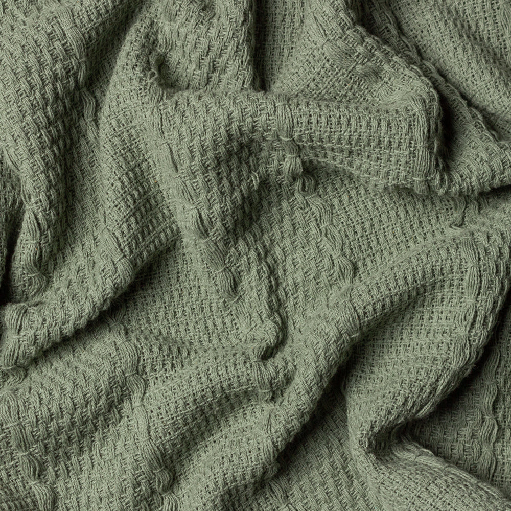 Caliche Woven Tasselled Throw Khaki