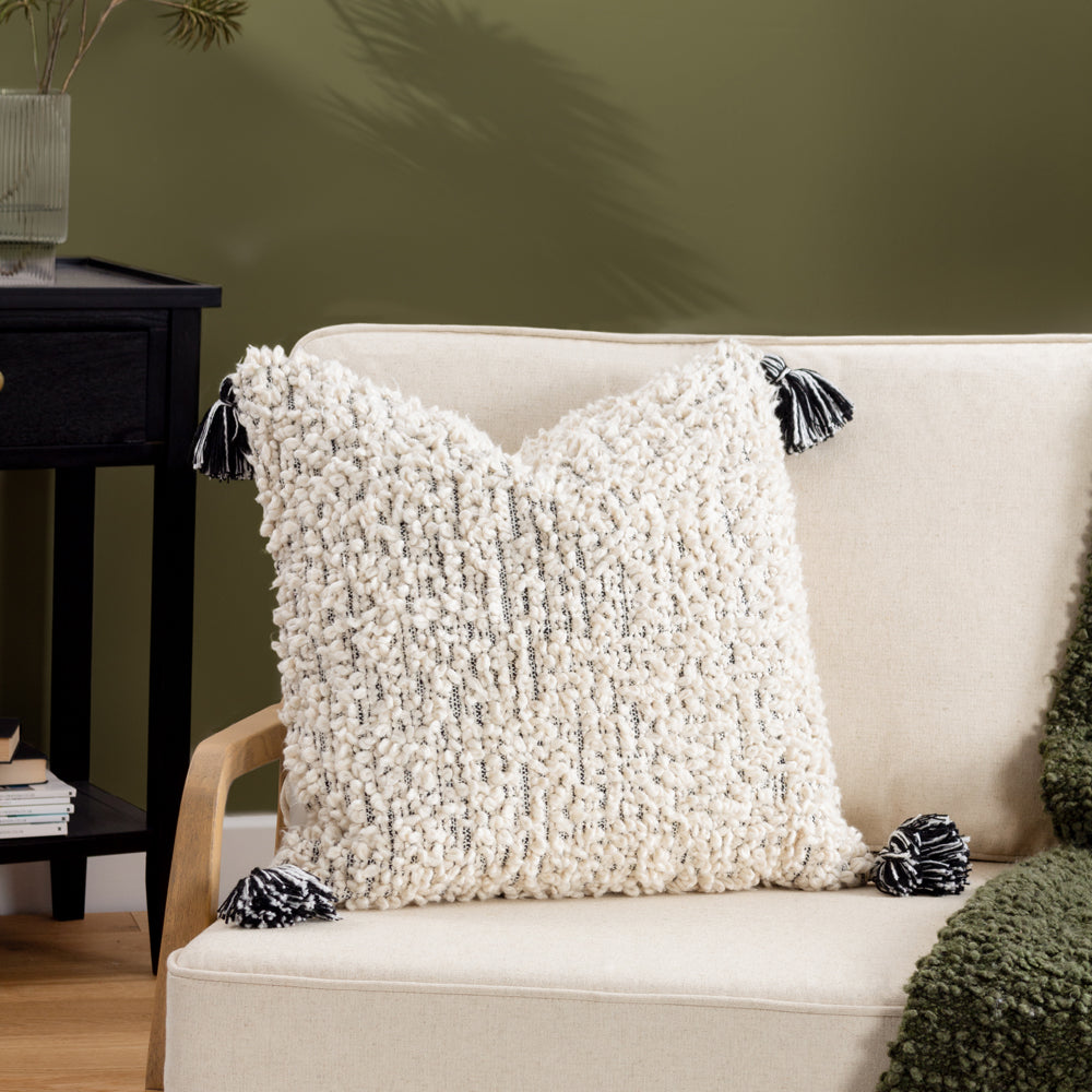 Plain Black Cushions - Cambre  Cushion Cover Mono HÖEM