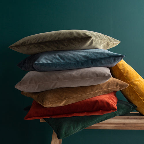 Plain Green Cushions - Camden Micro-Cord Corduroy Cushion Cover Pine furn.