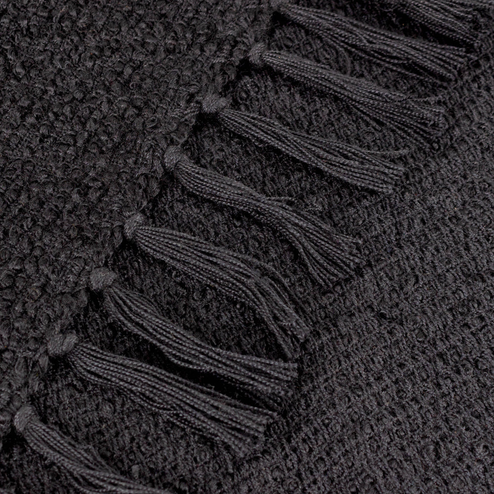Candar Textured Boucle Throw Black