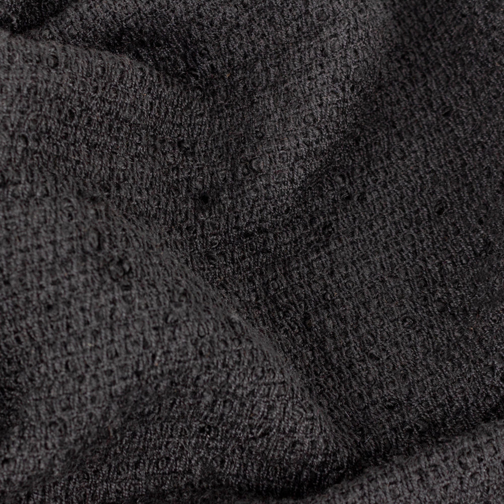 Candar Textured Boucle Throw Black