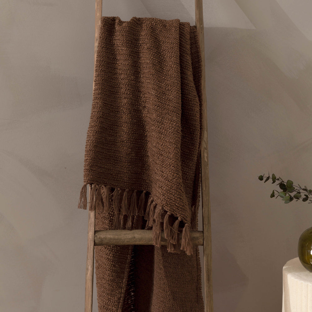 Candar Textured Boucle Throw Cocoa